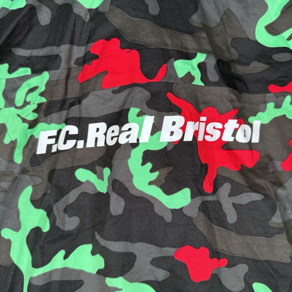 Nike FC Real Bristol FCRB Storm-Fit Rain Jacket Mens XL Gray Camo Warm Up Hood - Picture 15 of 16
